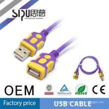 SIPU high quality 2.0 round colorful usb data charger cable usb rs232
